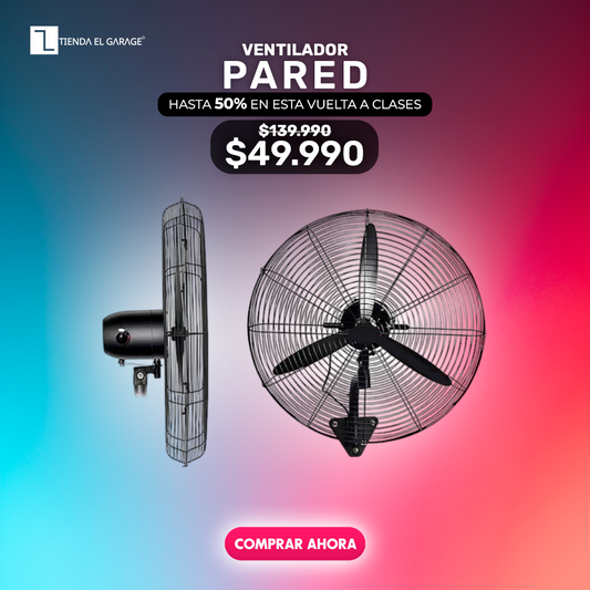 Ventilador Industrial De Pared 3 Velocidades 26¨ Motor Cobre