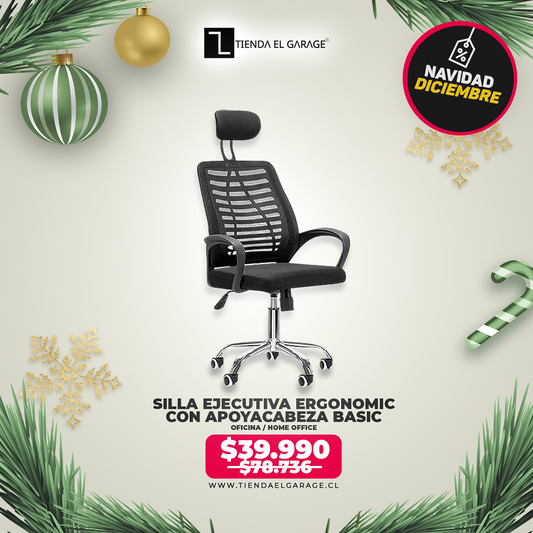 Silla Ejecutiva Escritorio Ergonomic Con Apoyacabeza Basic