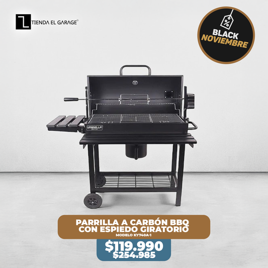 🔥 Parrilla a Carbón BBQ con Espiedo Giratorio – MODELO KY740A-1