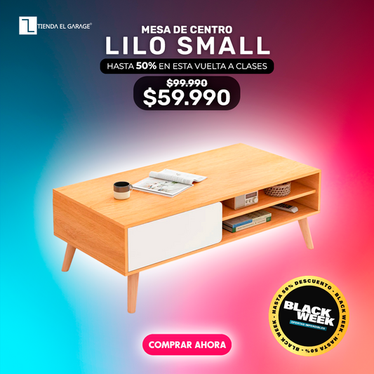 MESA DE CENTRO VINTAGE LILO 80x40x45.5 MADERA XP-5