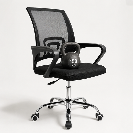 Silla Ergonómica Oficina Computador Malla Mesh Negra 150 kg