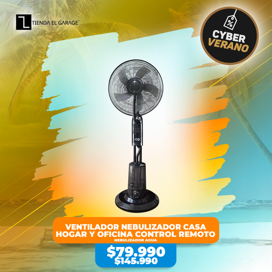Ventilador Nebulizador Agua Hogar y Oficina con Control Remoto