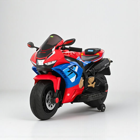 Moto Eléctrica para Niños ROJA  TB-518 – 12V Motor 550 + Luces, Música y Pedal