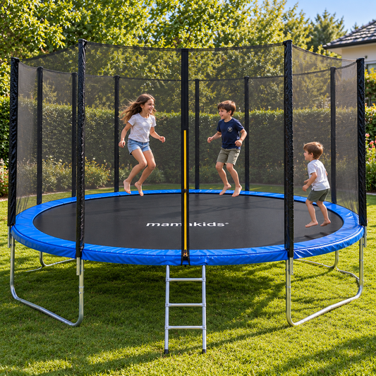 Cama Elástica Saltarina 3.66 Metros con Red y Escalera | Mamakids Trampolín Exterior