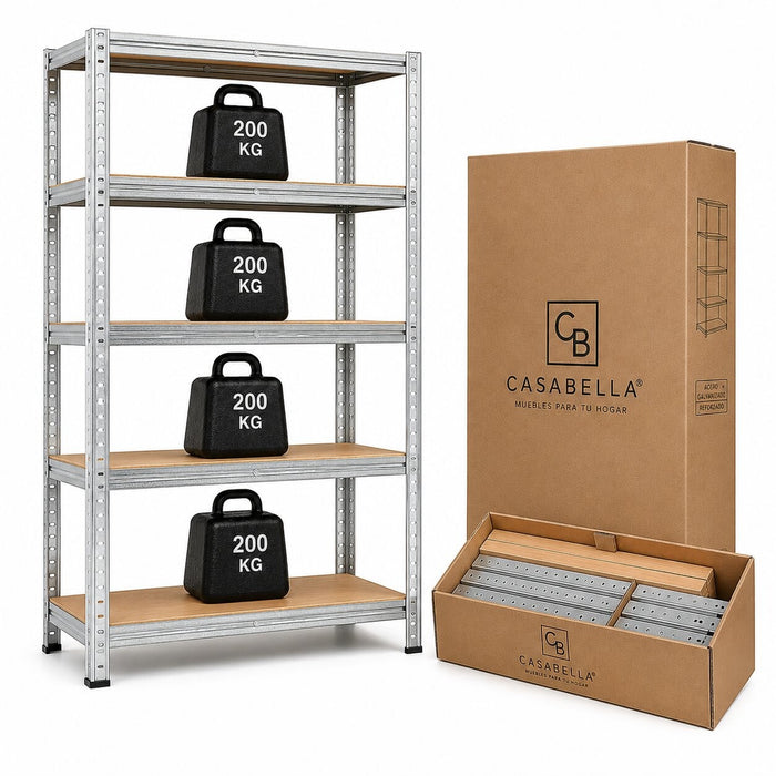 Estantería Metálica 5 Niveles 70x30x150 cm 200 kg Bodega Garage Cocina
