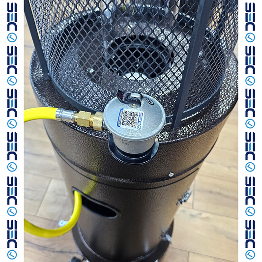 Estufa a Gas Exterior con Tubo de Vidrio 1.8M Fogo 13kW + Ruedas y Funda