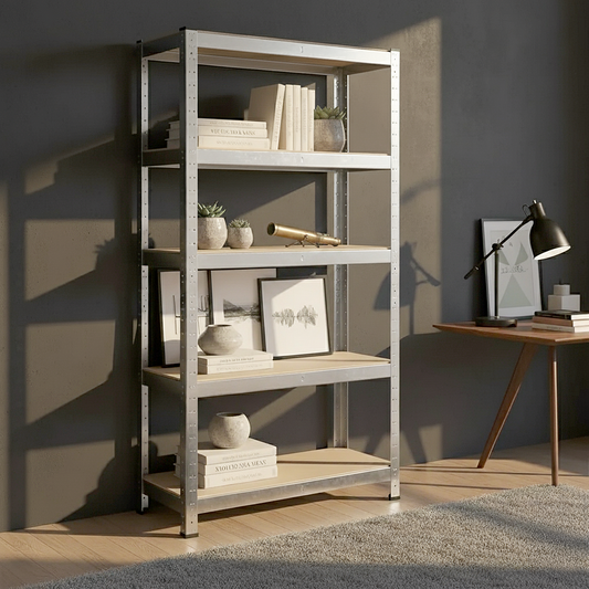 Estantería Metálica 5 Niveles 90x40x180 cm – 175 Kg por Nivel | Multiuso para Bodega, Cocina, Garage o Oficina