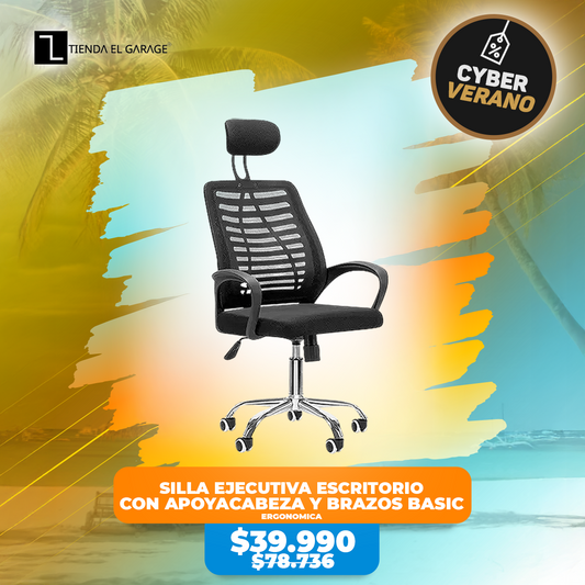 Silla Ejecutiva Escritorio Ergonomic Con Apoyacabeza Basic