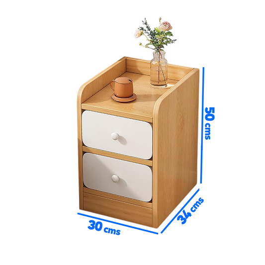 Velador Mesita ZT2 Madera 3 Niveles 2 Cajones Tienda El Garage