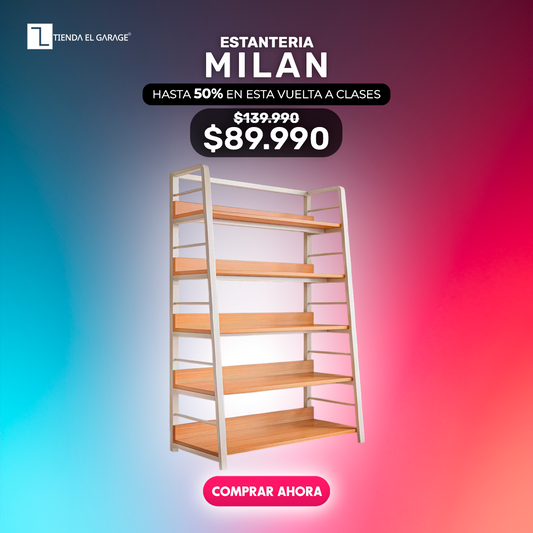 REPISA ESTANTERIA MADERA MODELO MILAN 5 NIVELES 180*140*35 SIN PUERTAS XP-1