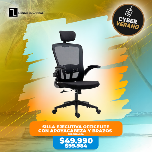 Silla Ejecutiva oficina officelite Escritorio Ergonomic Con Apoyacabeza y Brazos Premium