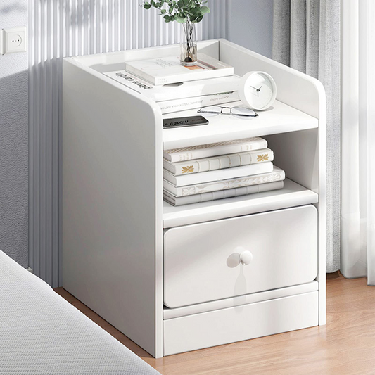 Velador ZT1 BLANCO Mesita 3 Niveles 1 Cajon Tienda El Garage