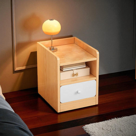 Velador ZT1 Madera Mesita 3 Niveles 1 Cajon Tienda El Garage