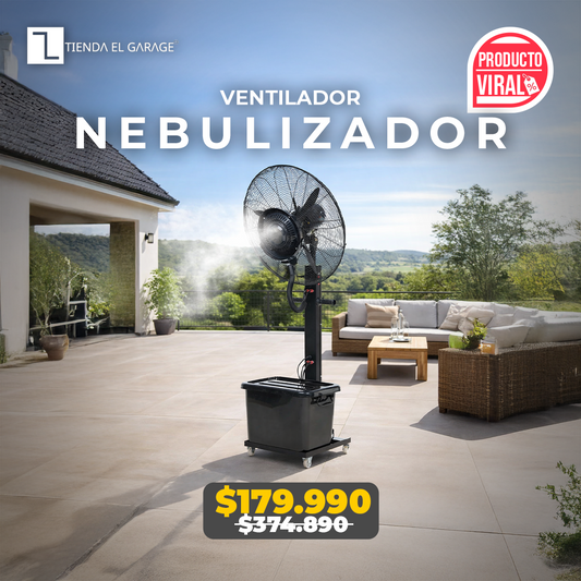 Ventilador Nebulizador Agua Industrial 26” Alta Potencia Exterior