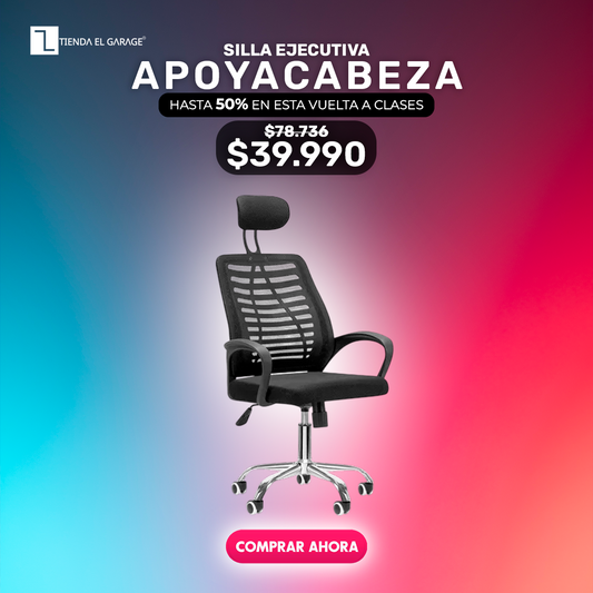 Silla Ejecutiva Escritorio Ergonomic Con Apoyacabeza Basic