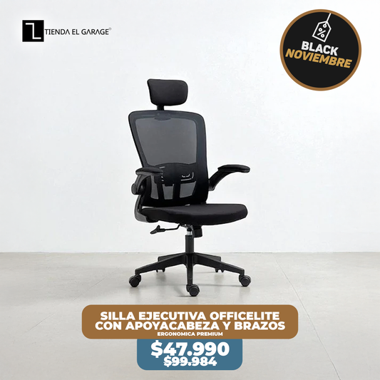 Silla Ejecutiva oficina officelite Escritorio Ergonomic Con Apoyacabeza y Brazos Premium