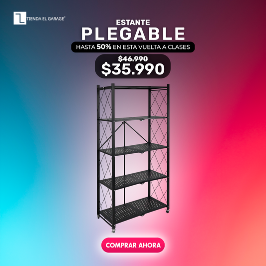 Repisa Estante 163x72x34 5 Niveles Metalica Plegable Ruedas