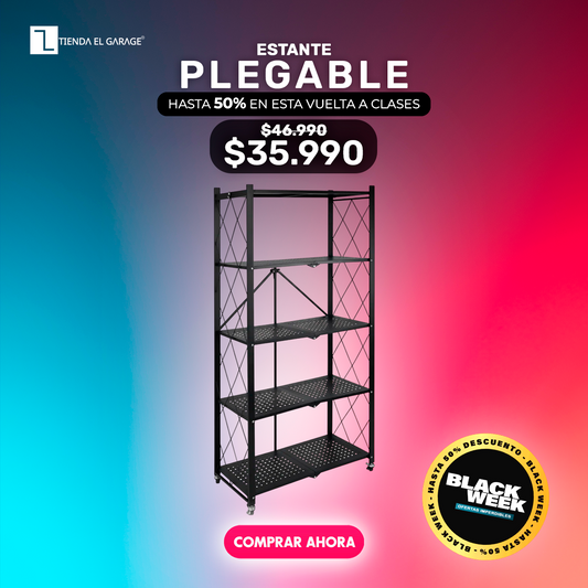 Repisa Estante 163x72x34 5 Niveles Metalica Plegable Ruedas