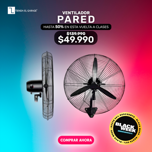 Ventilador Industrial De Pared 3 Velocidades 26¨ Motor Cobre