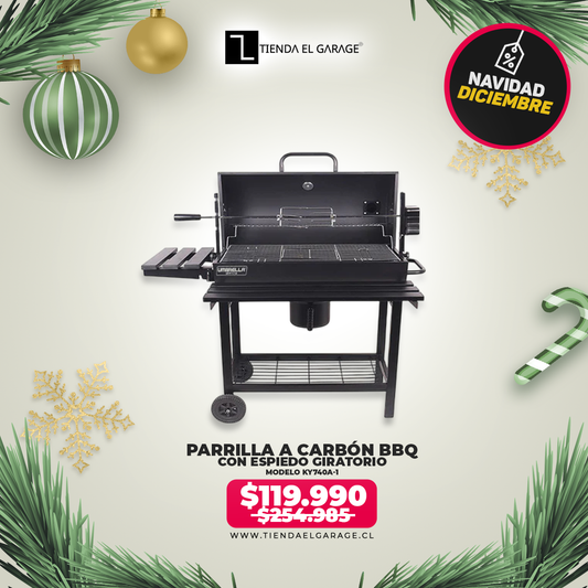 🔥 Parrilla a Carbón BBQ con Espiedo Giratorio – MODELO KY740A-1