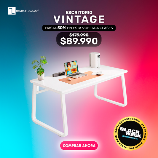ESCRITORIO VINTAGE MINIMALIST ERGO LITE WHITE MADERA 140x60x75 XP-8