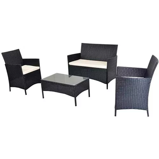 Juego terraza rattan 4 pcs