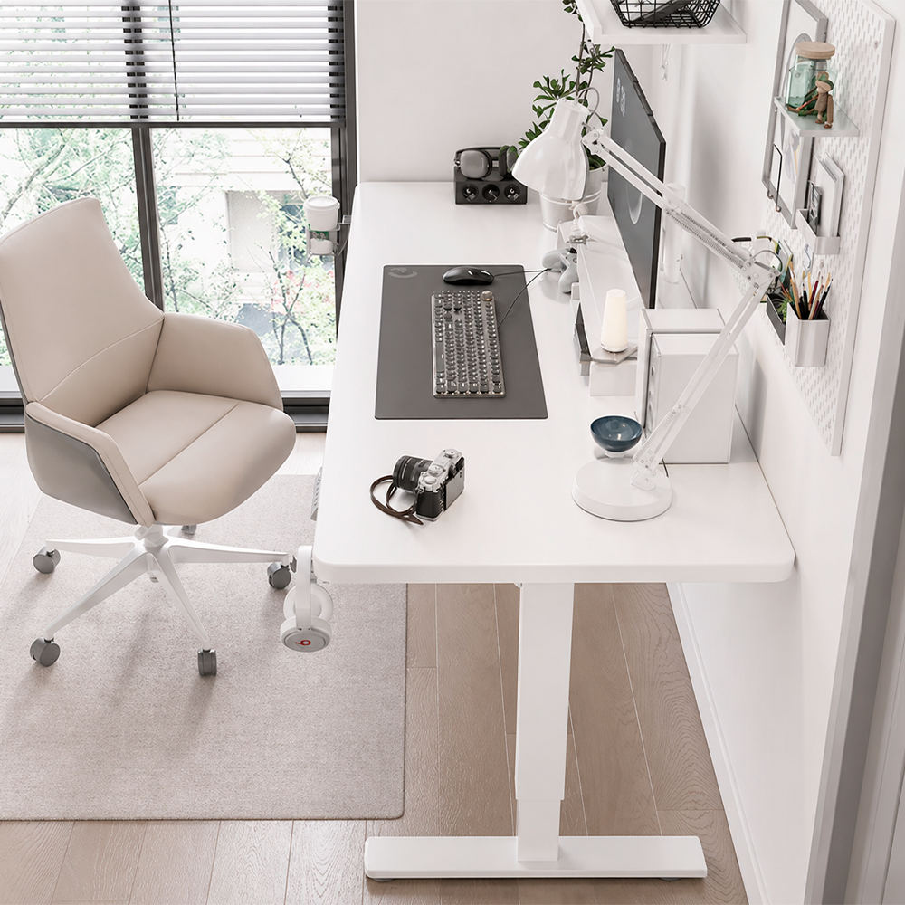 Escritorio eléctrico blanco 68-115 cm ergonómico teletrabajo