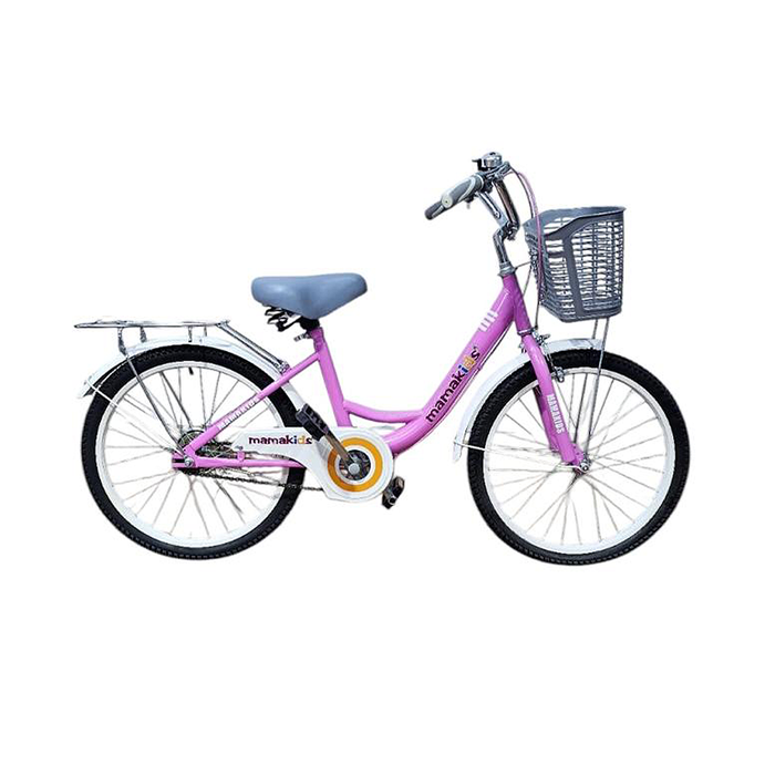 Bicicleta Niña Aro 20 Rosado con Canasto y Doble Freno