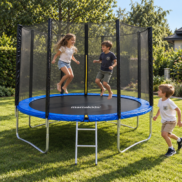 Cama Elástica Saltarina 3.66 Metros con Red y Escalera | Mamakids Trampolín Exterior