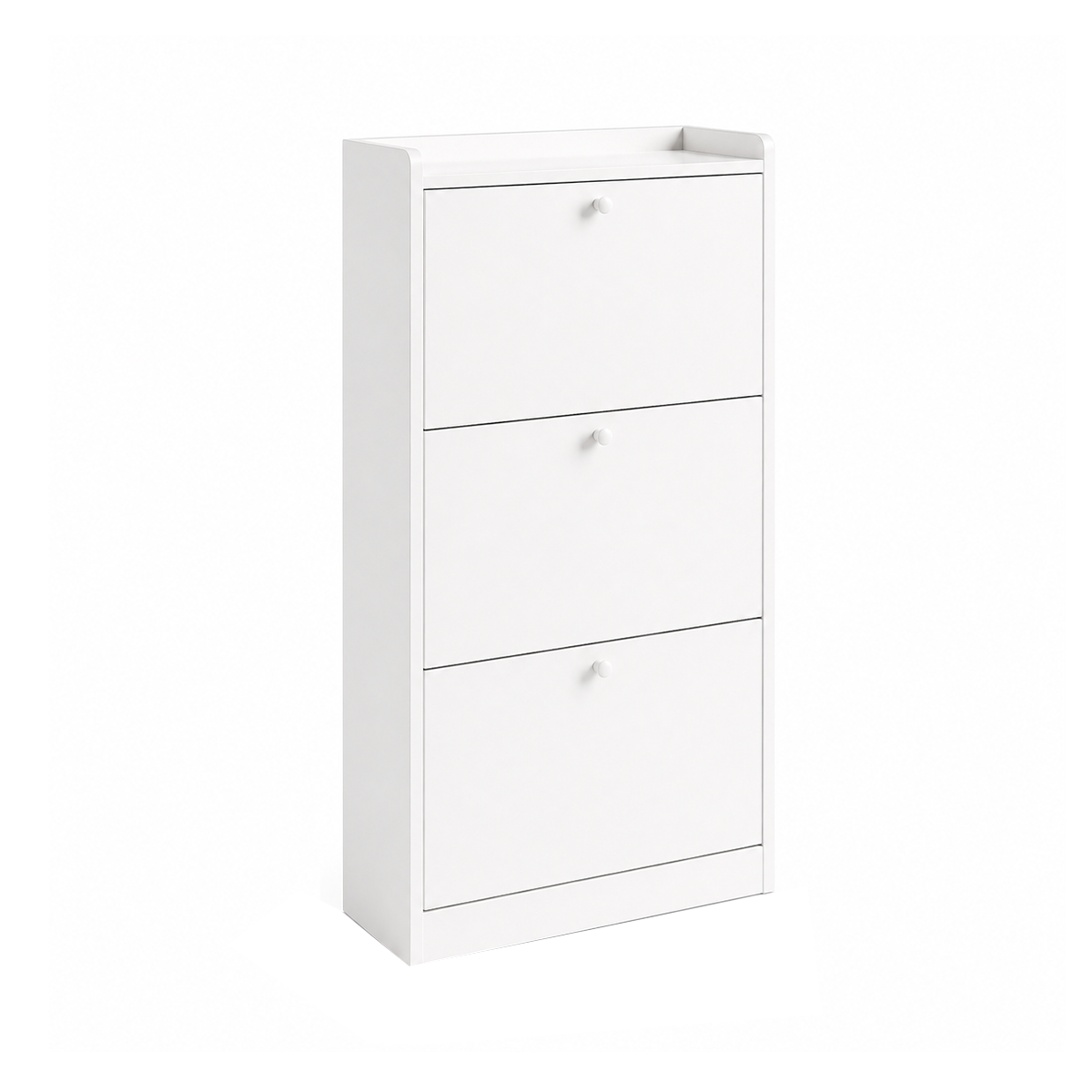 Zapatero mural blanco MDF detalle niveles organizador