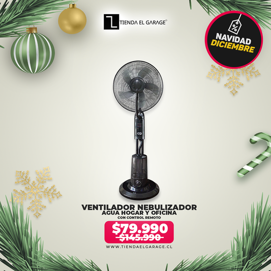 Ventilador Nebulizador Agua Hogar y Oficina con Control Remoto