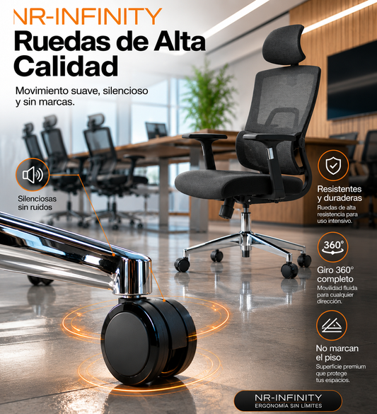Silla Oficina Computador Ergo Infinity Profesional Reclinable Apoyacabeza Apoyabrazos Regulables