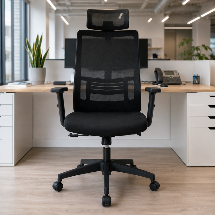 Silla Oficina Computador Ultra Premium Apoyo Lumbar Ajustable Apoyabrazos Regulables Ruedas