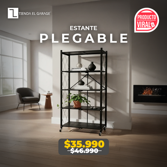 Repisa Estante 163x72x34 5 Niveles Metalica Plegable Ruedas