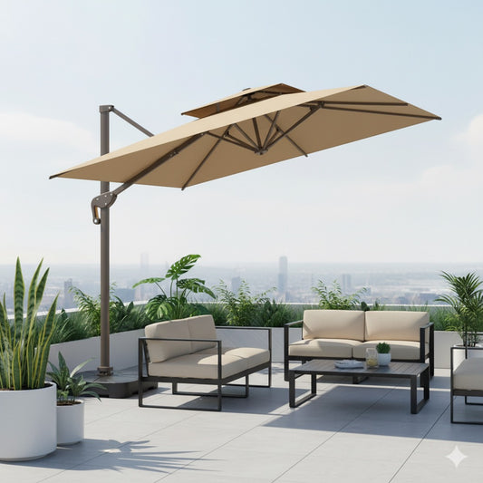 Toldo Premium Line 3x3 con base giratorio
