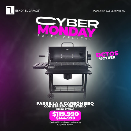 🔥 Parrilla a Carbón BBQ con Espiedo Giratorio – MODELO KY740A-1