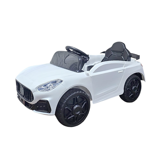 🏎️ Auto Eléctrico Deportivo para Niños BLANCO  – 6V + Control Bluetooth + Luces LED