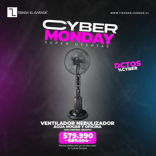 Ventilador Nebulizador Agua Hogar y Oficina con Control Remoto