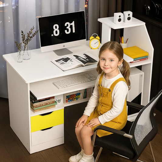 Escritorio Oficina Basic 2 Cajoneras Cpu Blanco Zt6