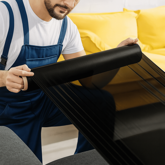 Film Stretch Alusa Negro Caja 6 Rollos Embalaje 300 Metros