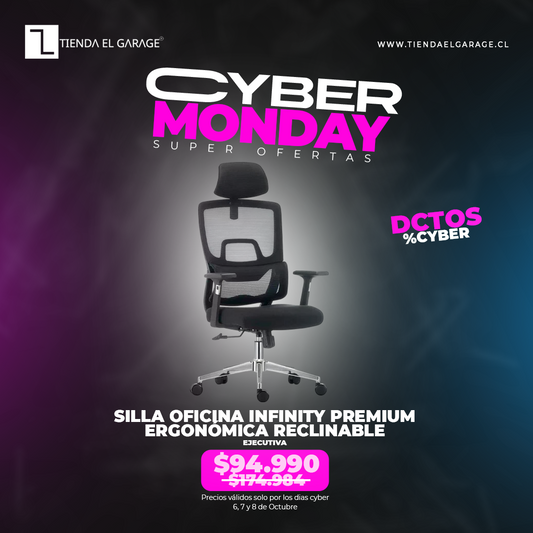 Silla Oficina Ejecutiva Ergo Infinity Premium Ergonómica Reclinable
