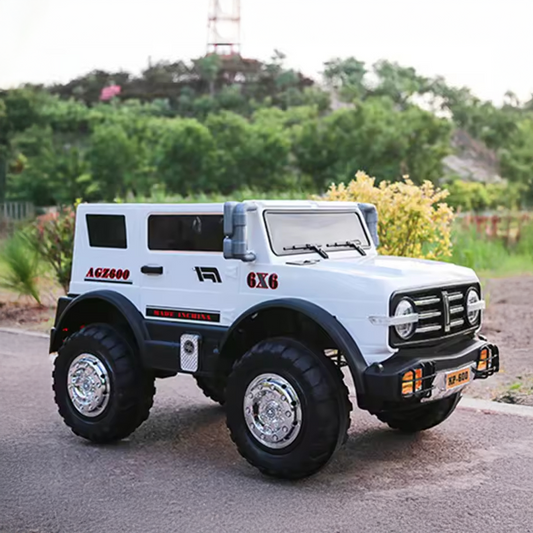 🚙 Jeep Eléctrico BLANCO  para Niños Modelo LB6887 – 12V 2 Motores + Control Remoto
