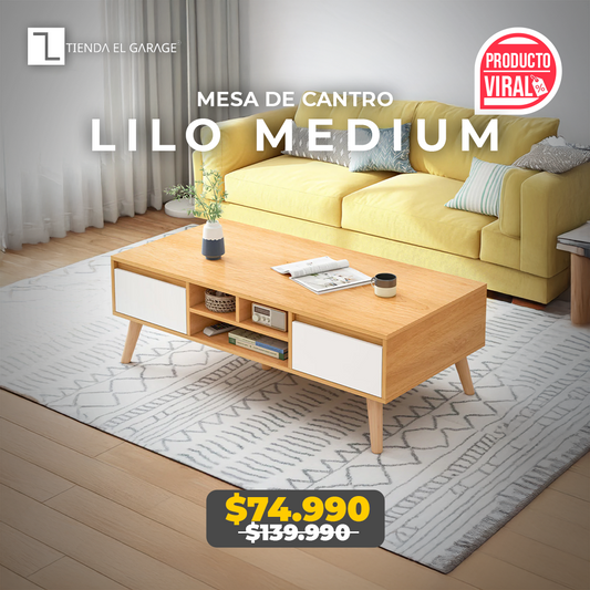 MESA DE CENTRO VINTAGE LILO MEDIUM 100x50x45.5 MADERA XP-7