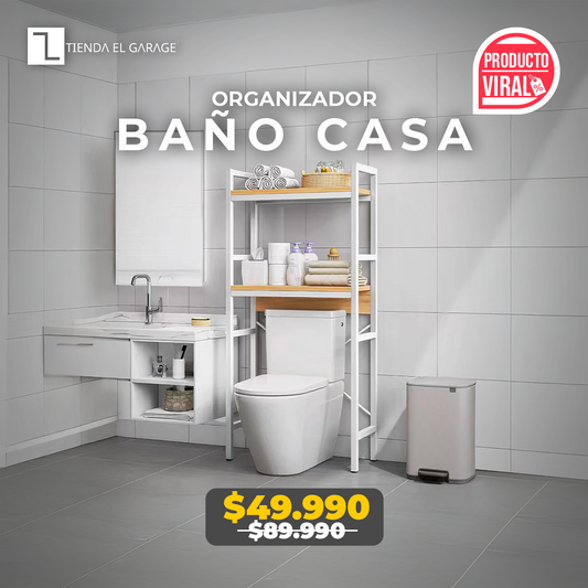 REPISA ORGANIZADOR MADERA Y METAL BAÑO 2 NIVELES 135x50x26 XP-3